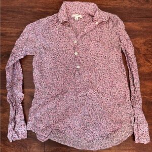J. Crew Pink Floral Blouse